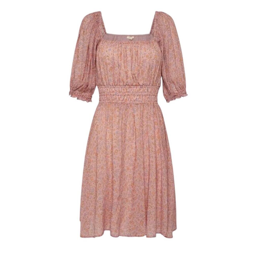 Spell and The Gypsy Collective Rae Mini Dress Size XS Dusty Pink Floral Smocked - Picture 11 of 16
